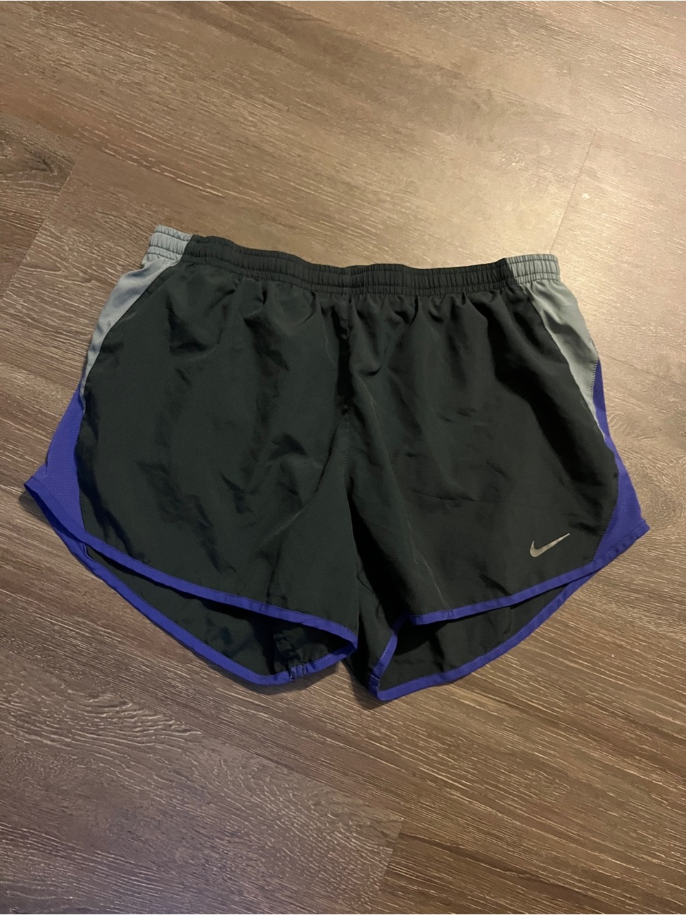 Nike Women’s Black Shorts with Purple and Gray Accents size medium